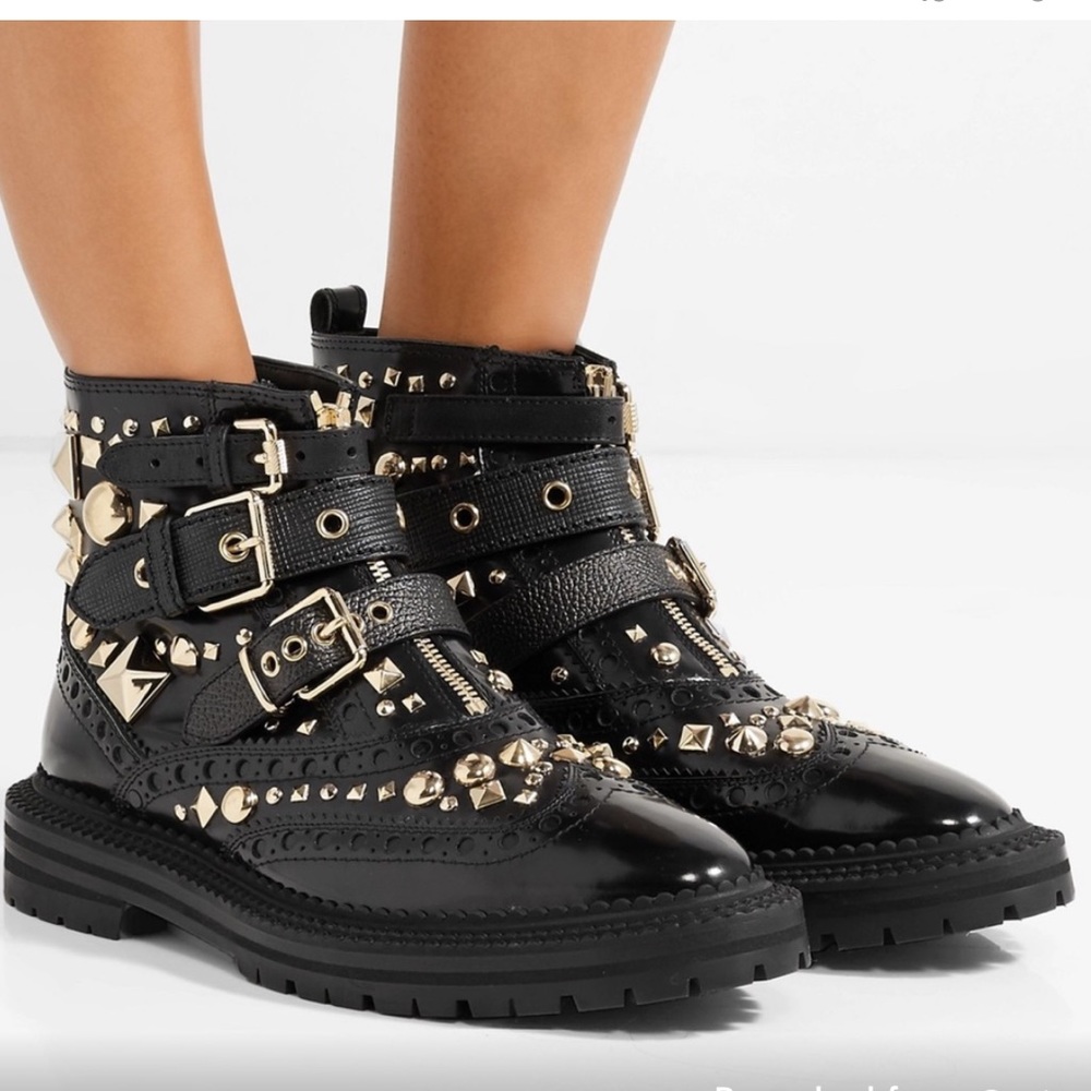 NIB BURBERRY EVERDON STUDDED BOOTS